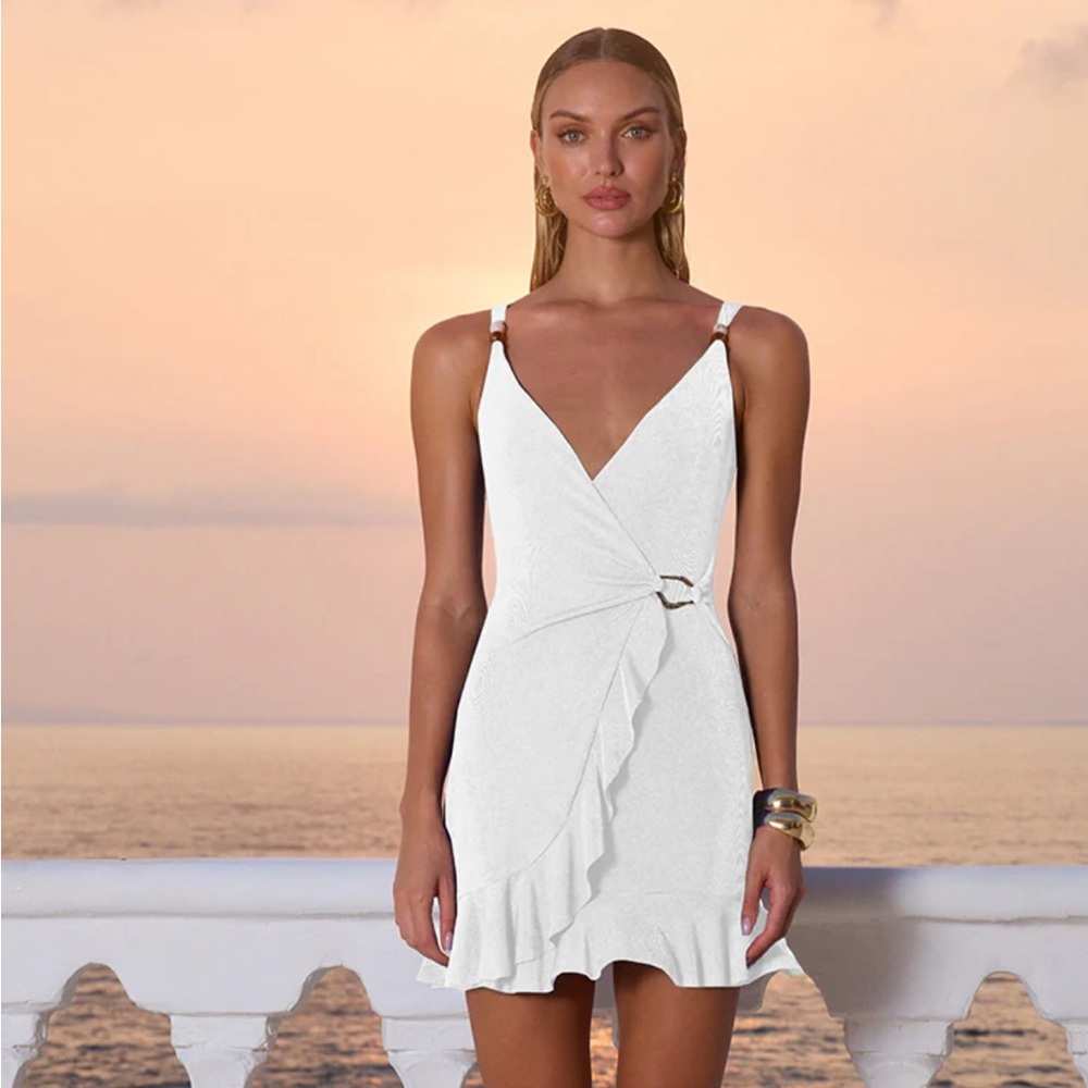 Runaway the Label Ela Mini Dress White